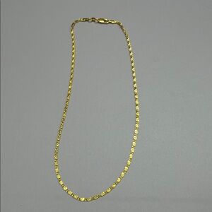 Classic 18k 16” gold Women's Twisted Chain Necklace